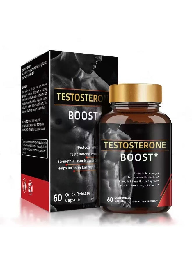 BIYODE Testosterone booster for men Supplement For Men Boost Energy Increase Stamina Enhance Vitality And Performance Daily Workout Supplements for Men 60 Pills - Image 1