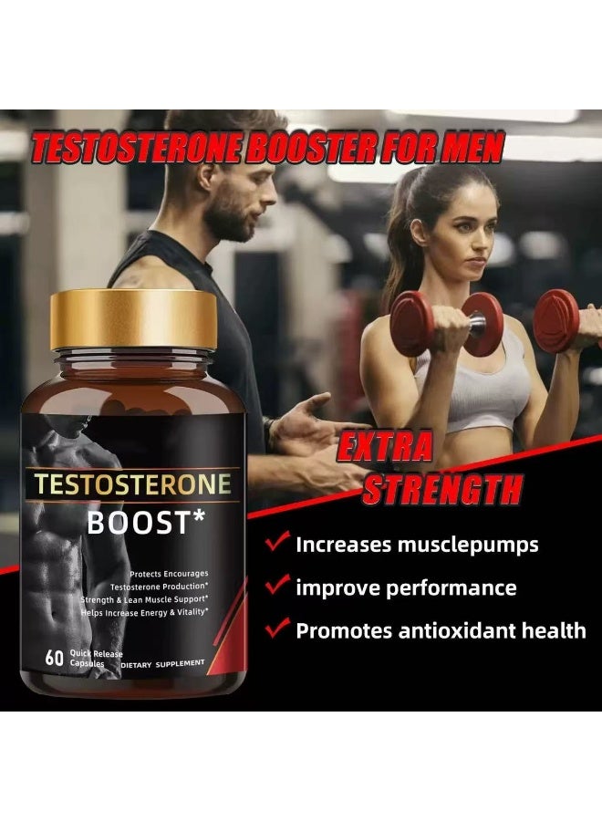 BIYODE Testosterone booster for men Supplement For Men Boost Energy Increase Stamina Enhance Vitality And Performance Daily Workout Supplements for Men 60 Pills - Image 5