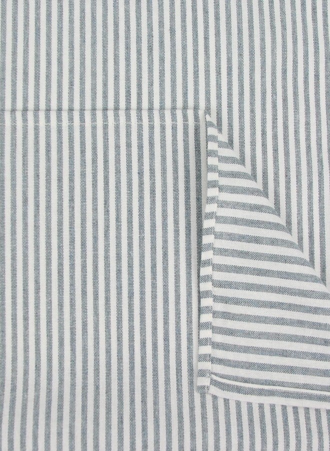INFEI Plain Striped Cotton Linen Blended Dinner Cloth Napkins - Set of 12 (17 x 17 inches) - for Events & Home Use (Ocean) - Image 5