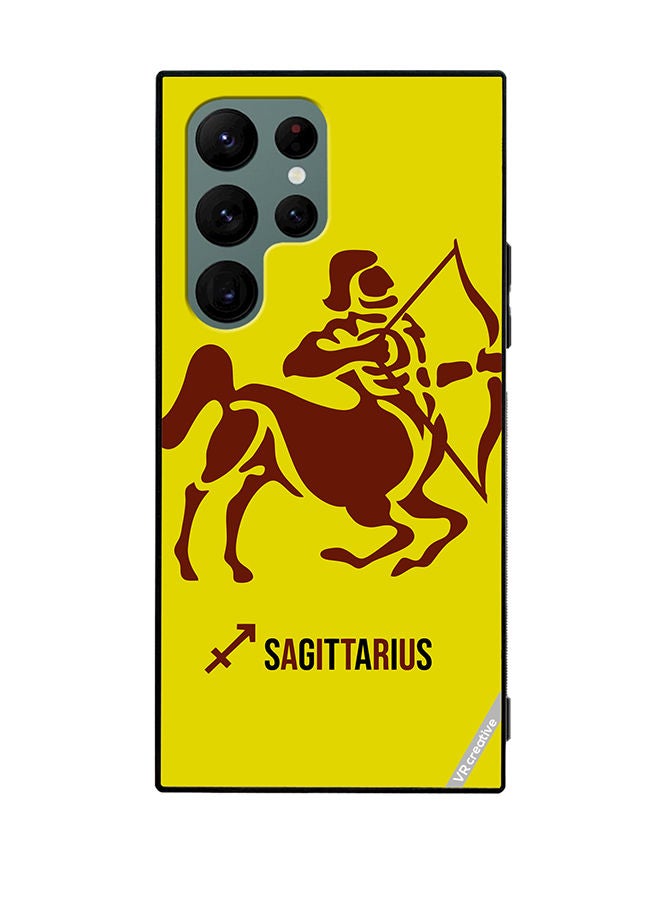 VR CREATIVE Protective Case Cover For Samsung Galaxy S22 Ultra 5G Sagittarius Silhouette Zodiac Signs Design Multicolour - Image 1