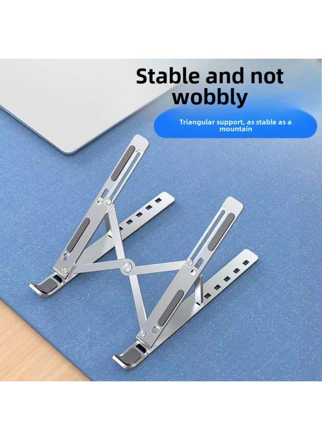 Aluminum Alloy Laptop Bracket Folding Heat Dissipation Heightening Bracket Portable Storage Lifting Laptop Bracket-Color:Black Aluminum Alloy -18 Inch-with Storage Bag - Image 3