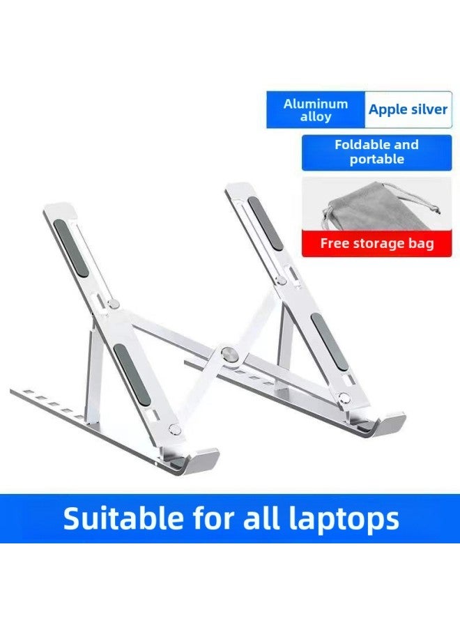 Aluminum Alloy Laptop Bracket Folding Heat Dissipation Heightening Bracket Portable Storage Lifting Laptop Bracket-Color:Black Aluminum Alloy -18 Inch-with Storage Bag - Image 2
