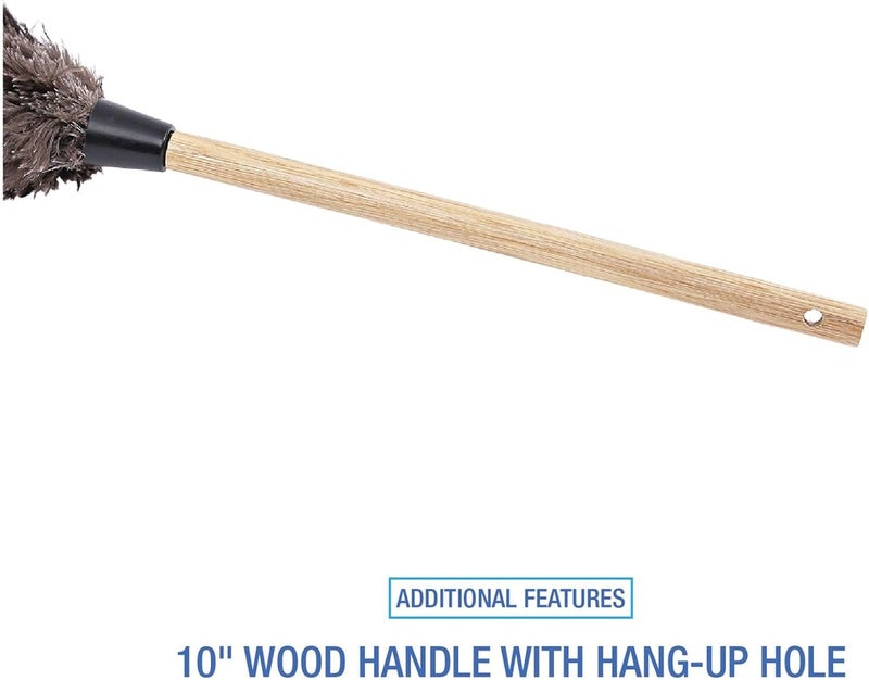 Boardwalk BWK20BK 10 in Handle Professional Ostrich Feather Duster - Image 3