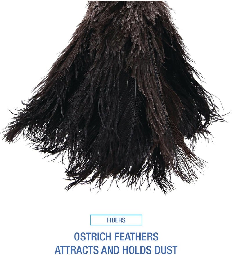Boardwalk BWK20BK 10 in Handle Professional Ostrich Feather Duster - Image 4