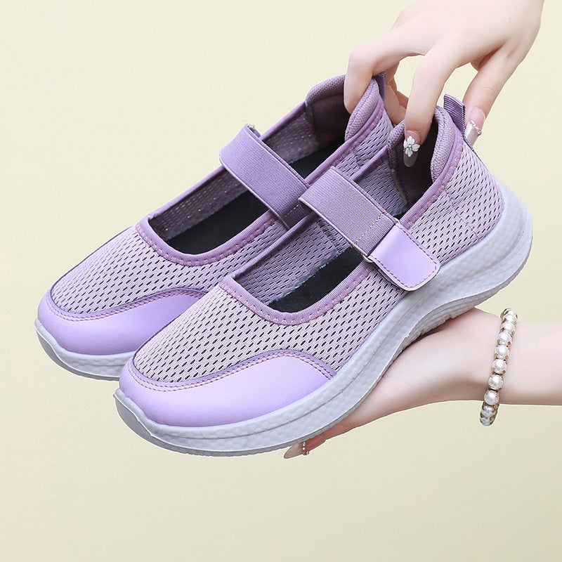 Women's Casual Mesh Shoes with Velcro - Image 2