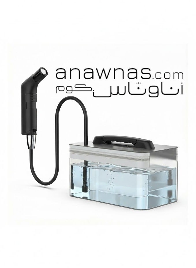 اناوناس شطاف المسافر كهربائي محمول مع خرطوم بطول 1.2 متر وحاوية سعة 2.3 لتر - حل صحي شخصي قابل لإعادة الشحن وصغير الحجم ومتعدد الاستخدامات للسفر والمنزل  ورعاية الأطفال والتخييم والمزيد - Image 1