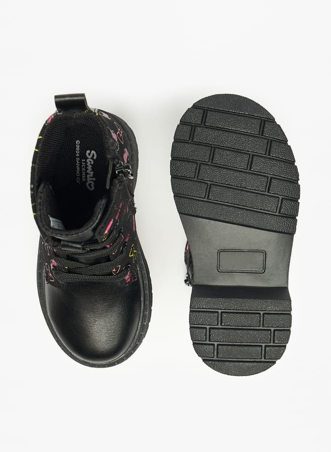 Hello Kitty Girls Printed Low Ankle Boots With Zip Closure - Image 4
