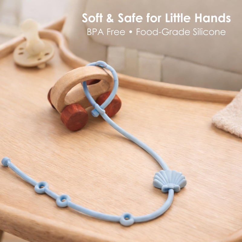 Andy Bear Toy Straps for Kids Toy Safety Straps Silicone High Chair Toys Straps Toddler Bottle Straps for Strollers, High Chair, Car Seat, Stroller Accessories-Shifting Sand - Image 4