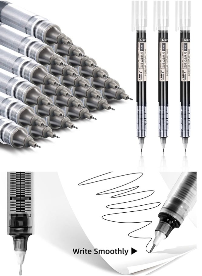 Kaco 12Pcs 0.5mm Waterproof Gel Pens, Black Fast Drying Smooth Writing Pen for School Office Drawing - Image 1