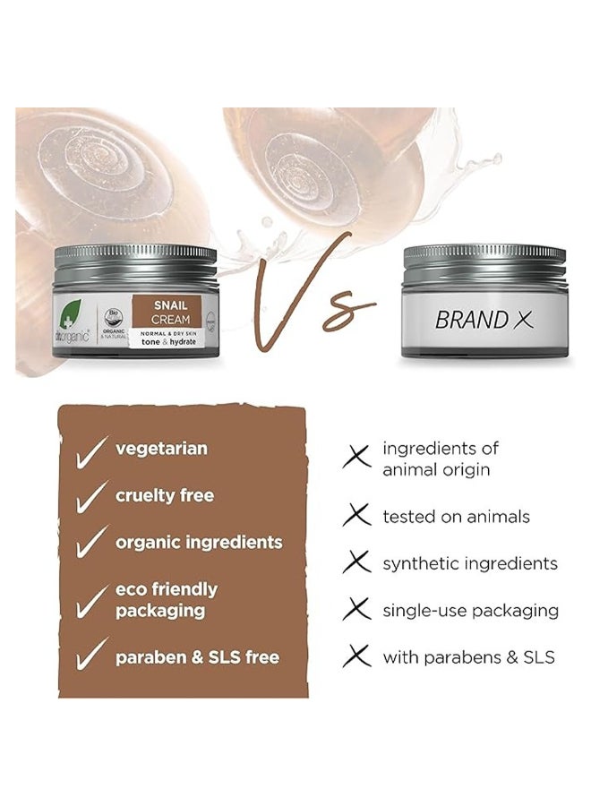 dr.organic Dr. Organic Snail Gel Face Cream | Rejuvenates and Moisturizes, Improves Skin Tone and Hydration, Natural, Certified Organic, Paraben & SLS-Free, 50 mL / 1.7 fl oz - Image 5