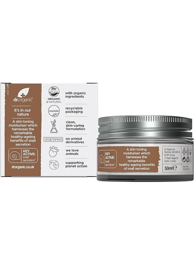 dr.organic Dr. Organic Snail Gel Face Cream | Rejuvenates and Moisturizes, Improves Skin Tone and Hydration, Natural, Certified Organic, Paraben & SLS-Free, 50 mL / 1.7 fl oz - Image 4