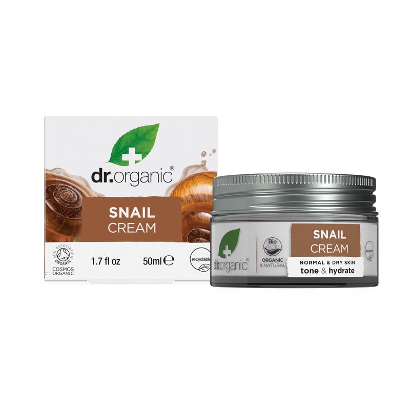 dr.organic Dr. Organic Snail Gel Face Cream | Rejuvenates and Moisturizes, Improves Skin Tone and Hydration, Natural, Certified Organic, Paraben & SLS-Free, 50 mL / 1.7 fl oz - Image 1