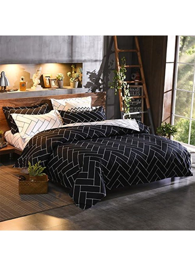 AL RAID King Size 6-Piece Bedding Set – Soft, Durable and Breathable Bed Sheets with Duvet Cover, Deep Pocket Fitted Sheet & 4 Pillowcases – All-Season Comfort