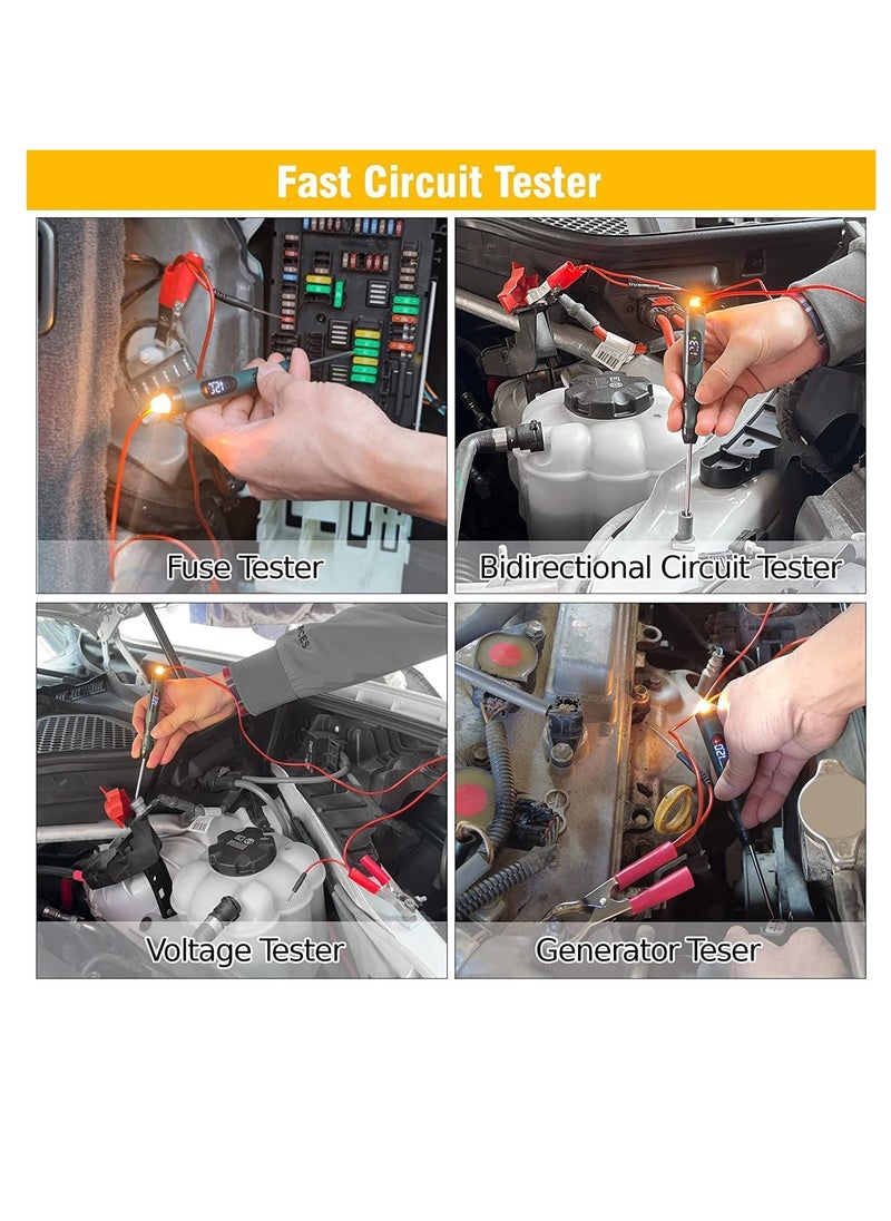 Loquat Test Light Automotive Electric 12 Volt Circuit Fuse Motorcycle Wiring Continuity Tester with LED Display,Voltage Light Tester for Car Automotive Truck - Image 3