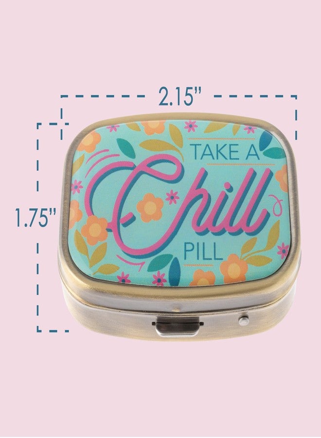 Karma, Chill Pill Organizer Travel Friendly Portable Compact Pill Box, Pill Container to Hold Meds, Vitamins, Supplements for Purse/Pocket, Magic Beans - Image 2