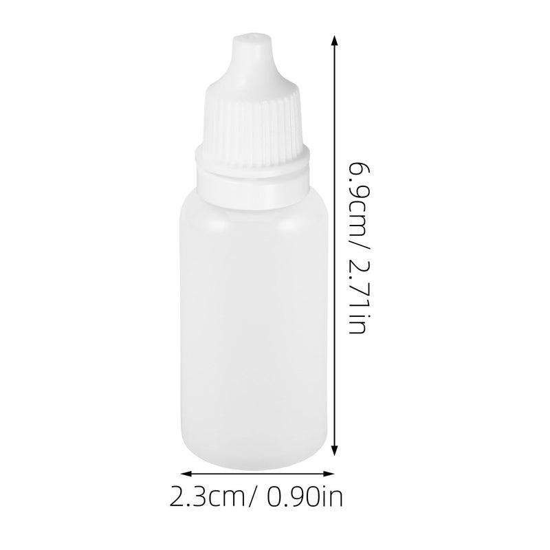 50pcs 15ml Mini Plastic Dropper Bottles with Caps Portable Refillable Liquid Containers for Essential Oil Travel Storage - Image 3