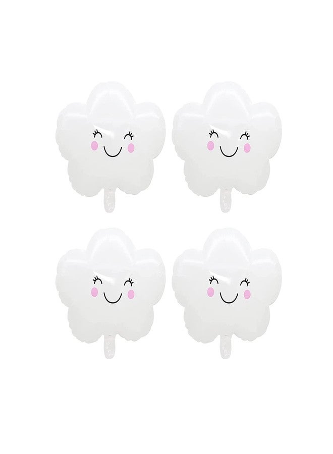 DYT 8PCS White Cloud Balloons 18 Inch Mylar Foil Cloud Balloons for Baby Shower Birthday Wedding Party Supplies - Image 3