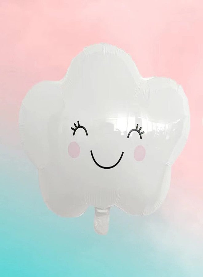 DYT 8PCS White Cloud Balloons 18 Inch Mylar Foil Cloud Balloons for Baby Shower Birthday Wedding Party Supplies - Image 4