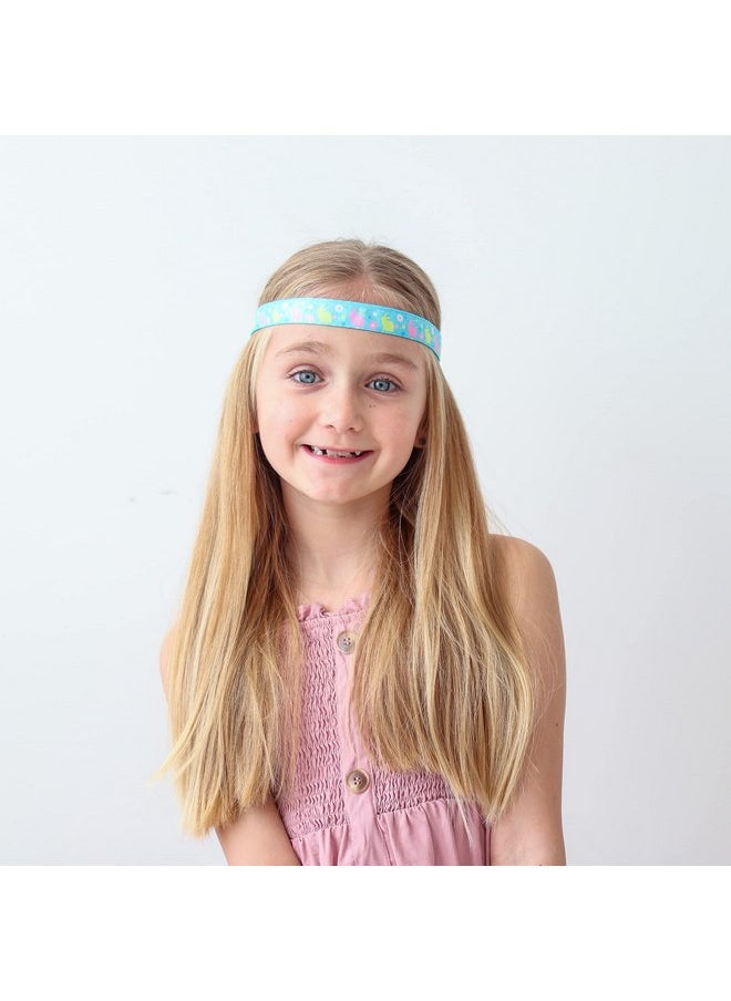 FROG SAC FROG SAC 4 Easter Headbands for Girls, Adjustable No Slip Stretch Elastic Head Band for Kids, Thin Fabric Hair Accessories  - Image 2