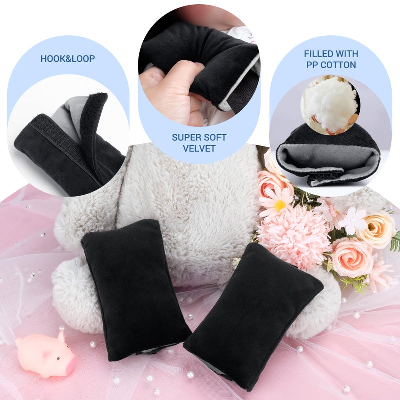 COOLBEBE Car Seat Straps Shoulder Pads for Baby Kids, Super Soft Seat Belt Covers for All Car Seats/Pushchair/Stroller/High Chairï¼ˆBlack/Grey - Image 4