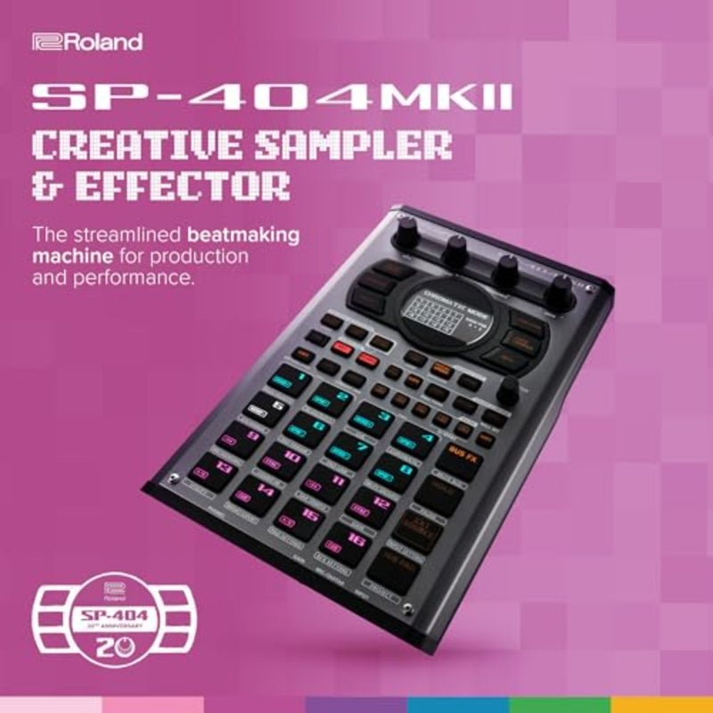 SP-404MKII Creative Sampler and Effector with 16GB Internal Storage, 32-Voice Polyphony and 160 Samples Per Project SP-404MK2 16GB Internal Storage, 32-Voice Polyphony, 160 Samples per Project, 17 Velocity-Sensitive Rgb Pads, OLED Display - Image 2