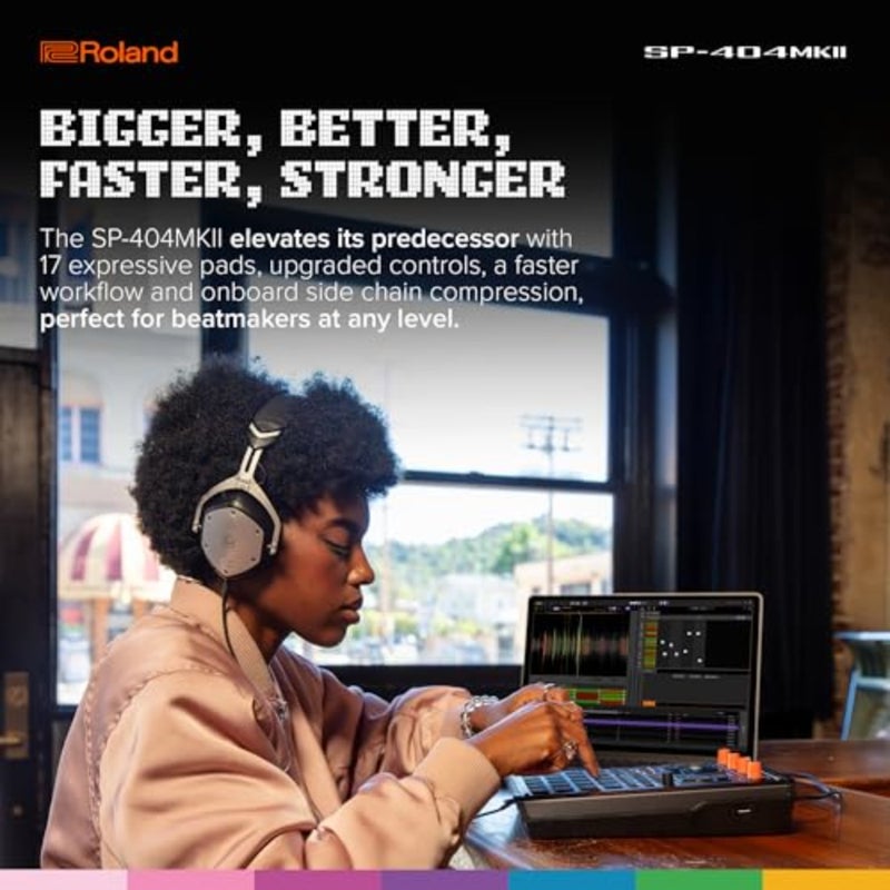 SP-404MKII Creative Sampler and Effector with 16GB Internal Storage, 32-Voice Polyphony and 160 Samples Per Project SP-404MK2 16GB Internal Storage, 32-Voice Polyphony, 160 Samples per Project, 17 Velocity-Sensitive Rgb Pads, OLED Display - Image 3
