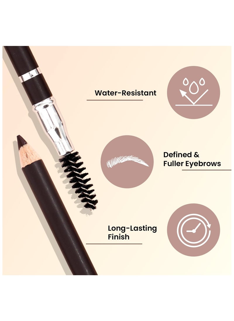 SWISS BEAUTY Eyebrow Definer Pencil With Spoolie | Smudge Proof, Waterproof And Pigmented Eyebrow Pencil |Shade - Deep Brown, 1.5Gm  - Image 3