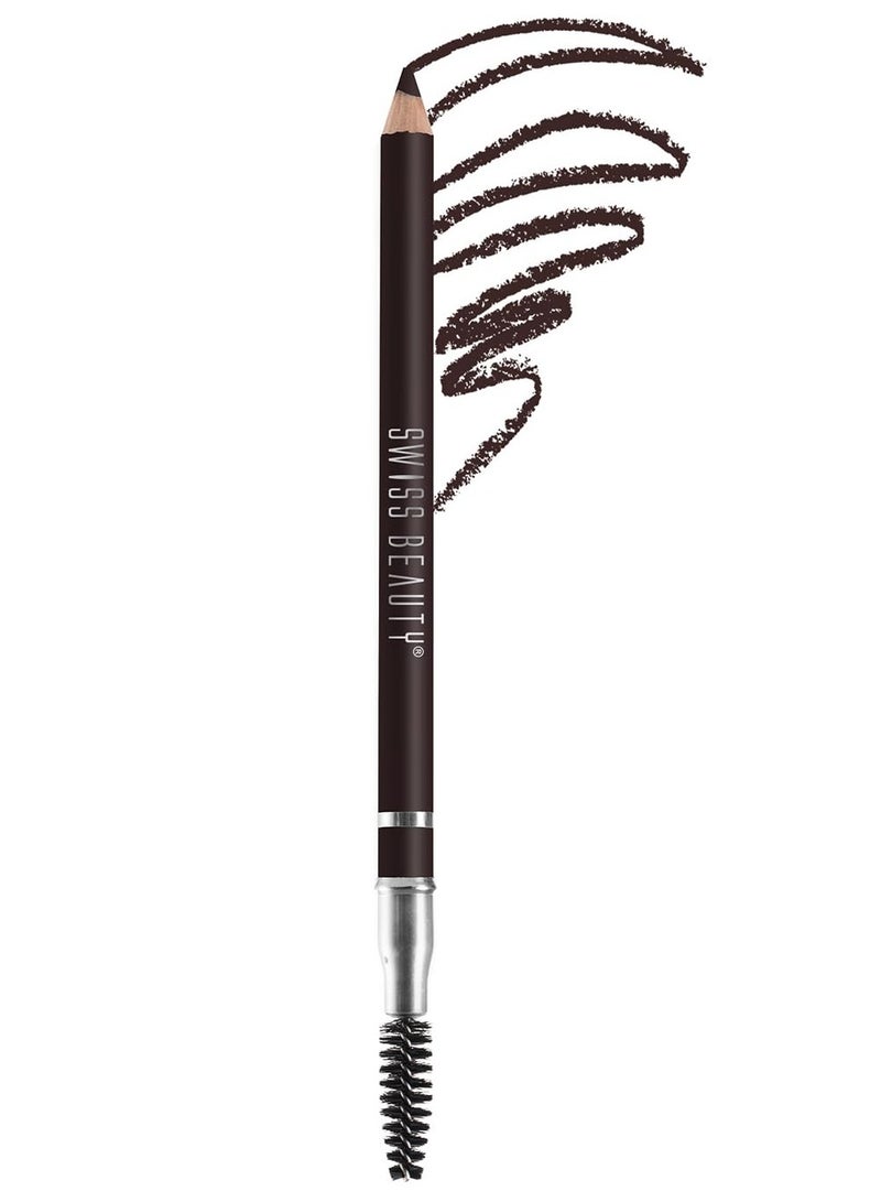 سويت بيوتي قلم Eybrow Definer Pencil مع Spoolie | Smudge Proof، مقاوم للماء وقلم حواجب مصبوغ |Shade - Deep Brown، 1.5Gm - Image 1