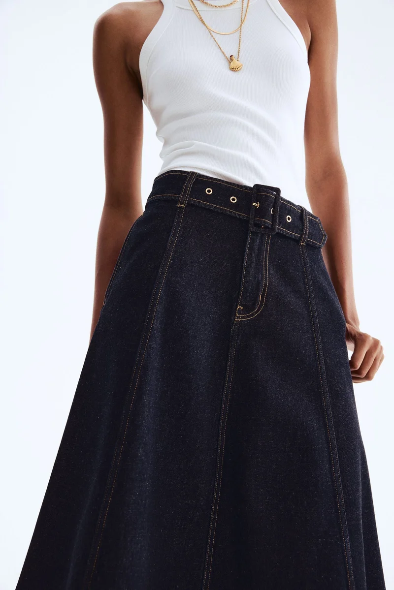 H&M A-line denim skirt
