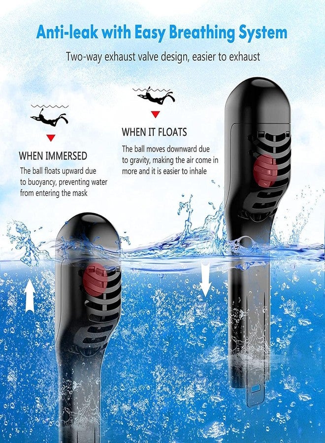 MUGATH Snorkel Mask, 180° View Full Face Snorkel Mask, Foldable Kids Snorkeling Mask, Easy Breathing Snorkeling Mask, Top Swimming Mask with Anti-Fog Anti-Leak Design for Adults and Kids (Black S/M) - Image 5