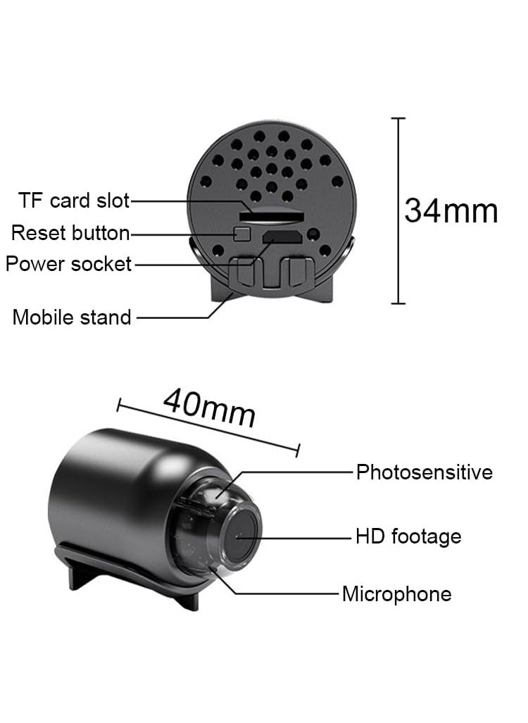AZYLYN AZYLYN 4K WiFi Mini Camera 1080P Surveillance Camera IR Monitor Wide Angle Detect IP Camera Indoor Security Video Recorder No Battery  - Image 2