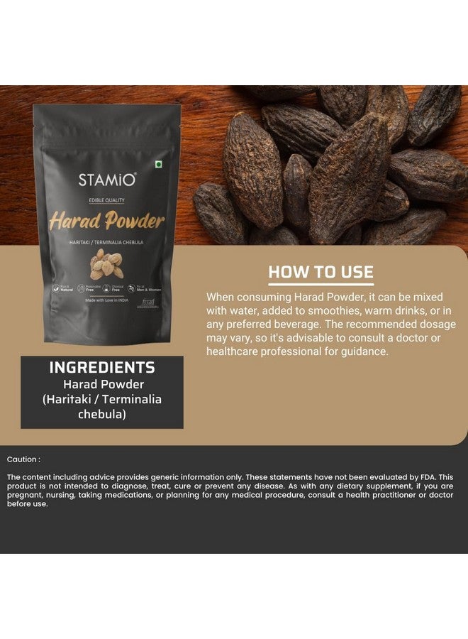 STAMIO Harad/Haritaki Powder 250 Gm | Terminalia Chebula | Kadukkai Podi/Karakkaya Pudiyamu | Digestive Health | In Pouch 8.82 Oz - Image 3