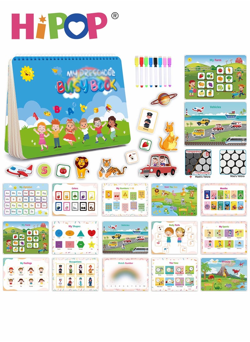 HIPOP Quiet book Kids Early Education Interactive Toys, Repeatedly Torn And Paste,Kids Busy Books  - Image 2