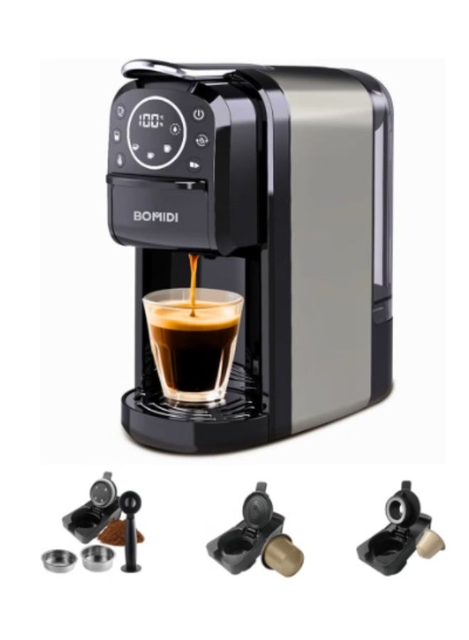 BOMIDI 3-in-1 Capsule Coffee Machine – Compatible with Nespresso, Dolce Gusto, and Ground Coffee – 20 Bar High-Pressure Espresso Maker with Touch Control Panel, Self-Cleaning Function, LED Indicators, 700ML Removable Water Tank – CM01 - Image 1