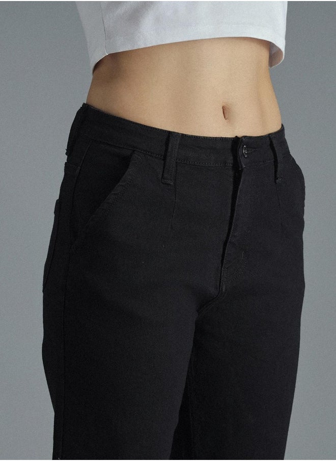 HIGH STAR Women Black Straight Fit High-Rise Stretchable Jeans  - Image 2