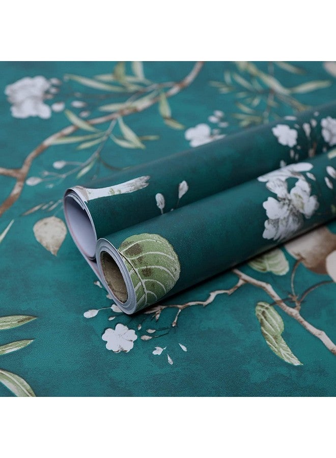 HOMEMATES Selfadhesive Wallpaper Waterproof Old Furniture Vinyl Stickers Wooden Door Wardrobe Desktop Pvc Wall Papers 45 X 304 Cm (Sparrow(Green)) - Image 1