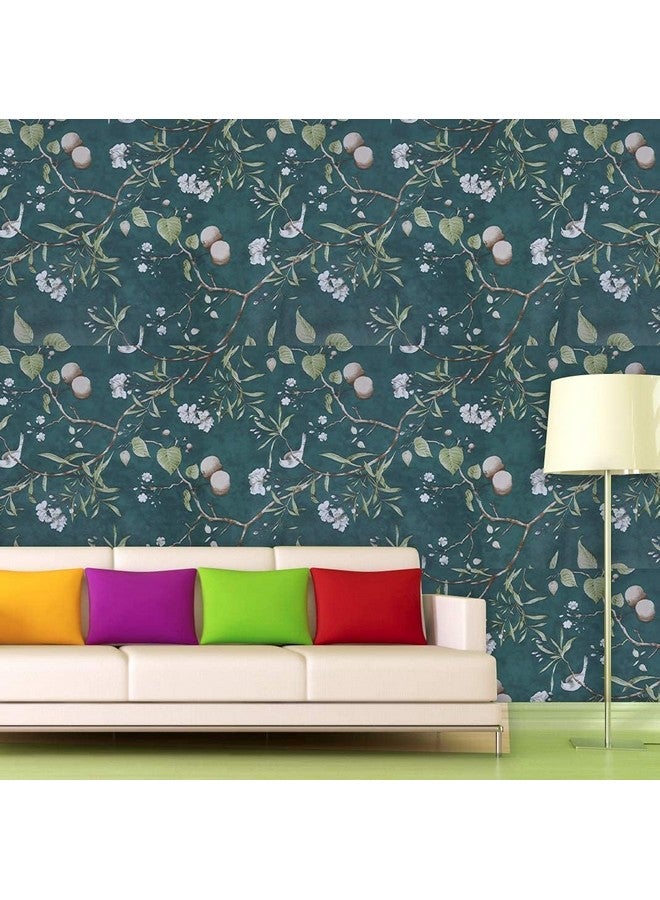 HOMEMATES Selfadhesive Wallpaper Waterproof Old Furniture Vinyl Stickers Wooden Door Wardrobe Desktop Pvc Wall Papers 45 X 304 Cm (Sparrow(Green)) - Image 2