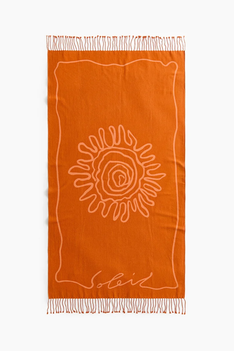 H&M Fringed cotton beach towel