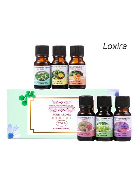 Essential Oils Gift Set – 6 Pure Aromatherapy Fragrance Oils, 10ml Each – for Diffuser, Relaxation, Spa & Home Use