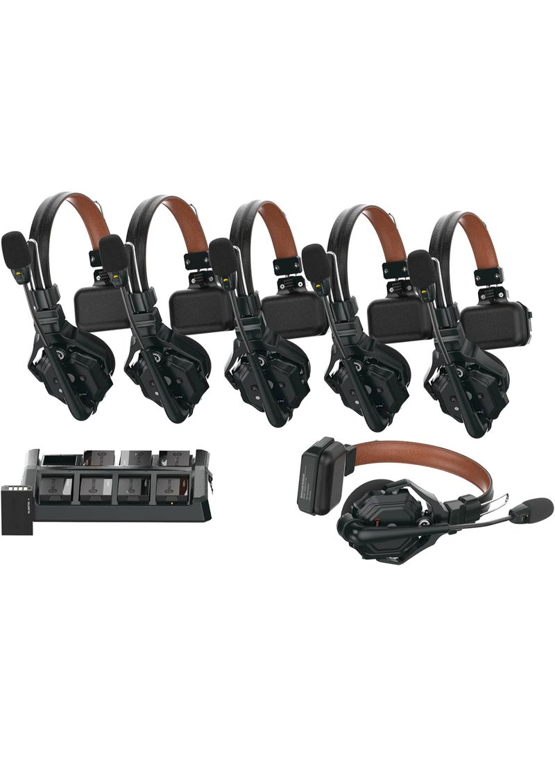 Hollyland Solidcom C1 Pro Wireless Intercom Headset System 6-Person Full Duplex 1100ft ENC Noise Cancellation PTT Mute Single Ear Headset for TV Film Drone Church Production - Image 1