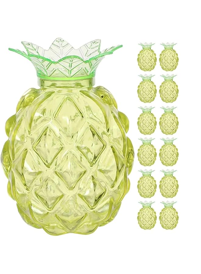 إيروريكس صناديق تخزين الحلوى على شكل أناناس، 12 قطعة، صناديق هدايا إبداعية، حاوية لحفلات أعياد الميلاد وحفلات الزفاف في هاواي، للحلوى والشوكولاتة والبسكويت، يمكن أن تكون أيضًا ألعابًا مثيرة للاهتمام