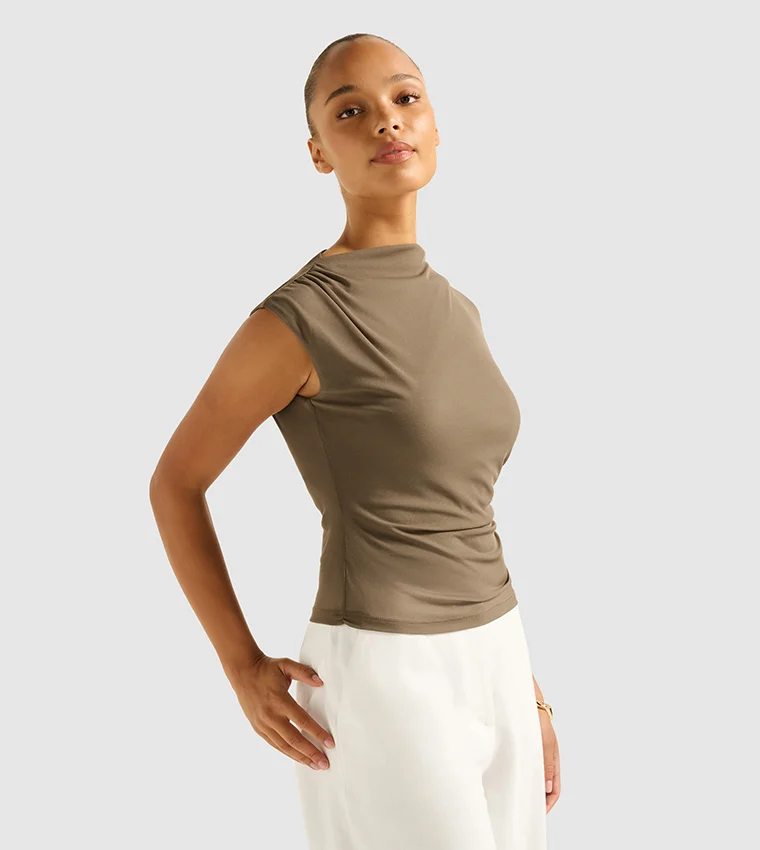 forever new Mel Extended Sleeve Mesh Top