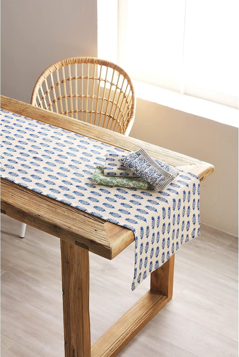 Mud Pie Floral Indigo Napkin Set Blue 18 x 18 - Image 3