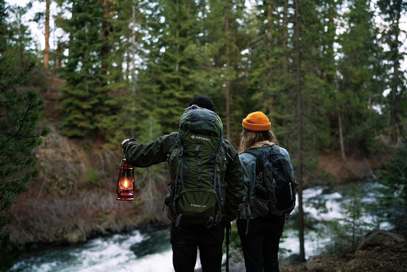 Stansport 12-Inch Red Hurricane Lantern with Glass Globe - Image 4