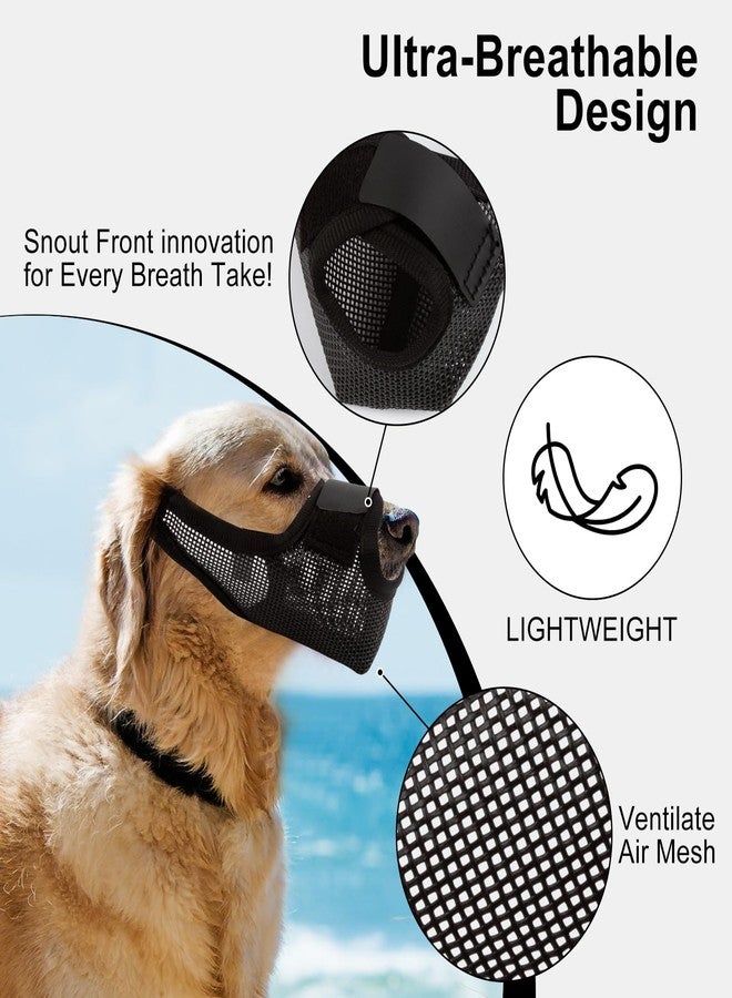ECOSEAO Soft Dog Muzzle Breathable Mesh Muzzle for Labrador Retriever Small Medium Sized Dog Mouth Cover (L) - Image 5