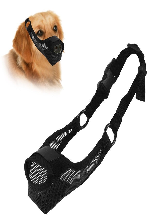 ECOSEAO Soft Dog Muzzle Breathable Mesh Muzzle for Labrador Retriever Small Medium Sized Dog Mouth Cover (L) - Image 4