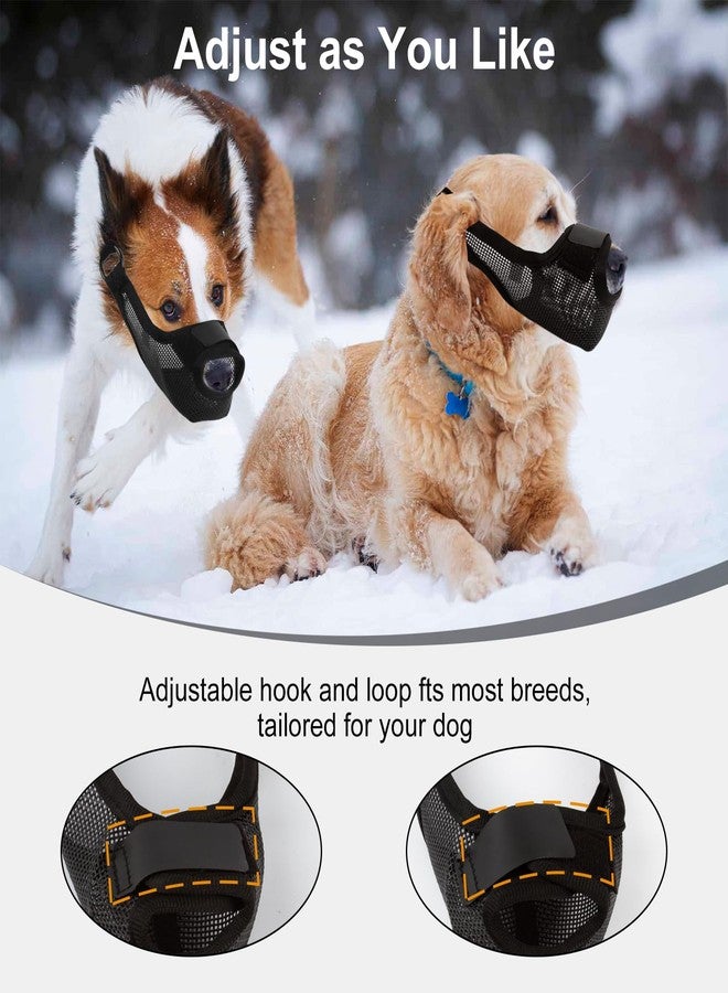 ECOSEAO Soft Dog Muzzle Breathable Mesh Muzzle for Labrador Retriever Small Medium Sized Dog Mouth Cover (L) - Image 3