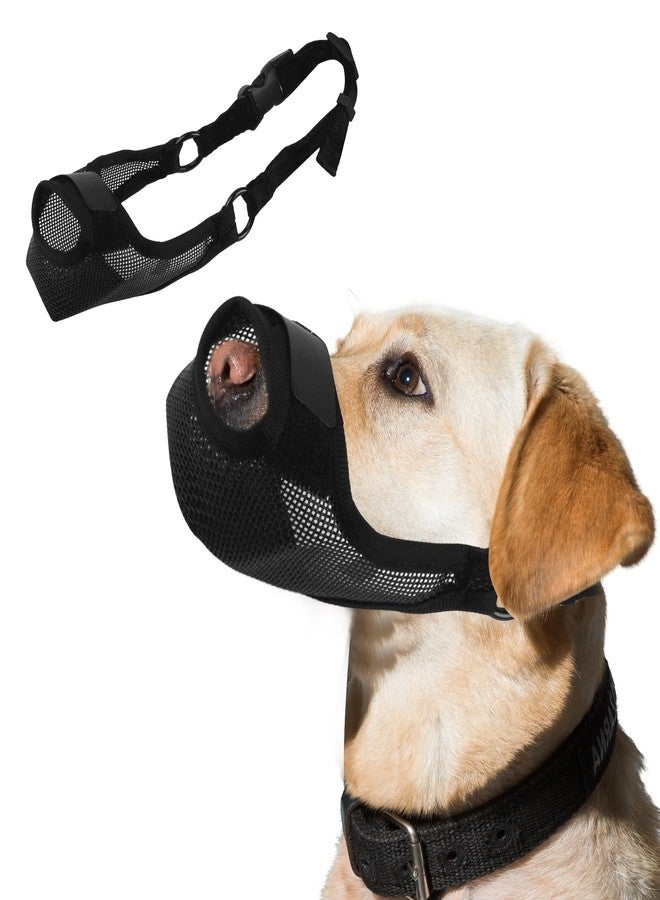 ECOSEAO Soft Dog Muzzle Breathable Mesh Muzzle for Labrador Retriever Small Medium Sized Dog Mouth Cover (L) - Image 1