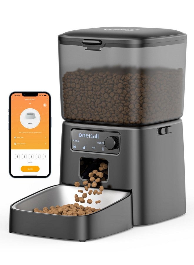 oneisall Automatic Cat Feeder, WiFi Cat Food Dispenser with App Control, Auto Cats Feeder Automatic for Dry Food, Smart Pet Food Dispenser with Portion Control for Small Pets Indoor - Image 1