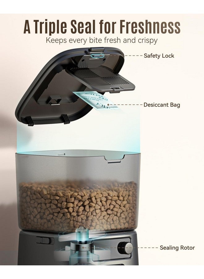 oneisall Automatic Cat Feeder, WiFi Cat Food Dispenser with App Control, Auto Cats Feeder Automatic for Dry Food, Smart Pet Food Dispenser with Portion Control for Small Pets Indoor - Image 5